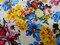 1 Yard Hot Pink Multicolor Floral Print Stretch Velvet Fabric for Fashion Drapes 60 Inch Width